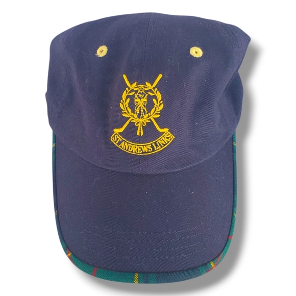 Vintage Andrews Old Course Golf Hat Blue Adjustable Cap The Marque Cotton - Picture 1 of 6